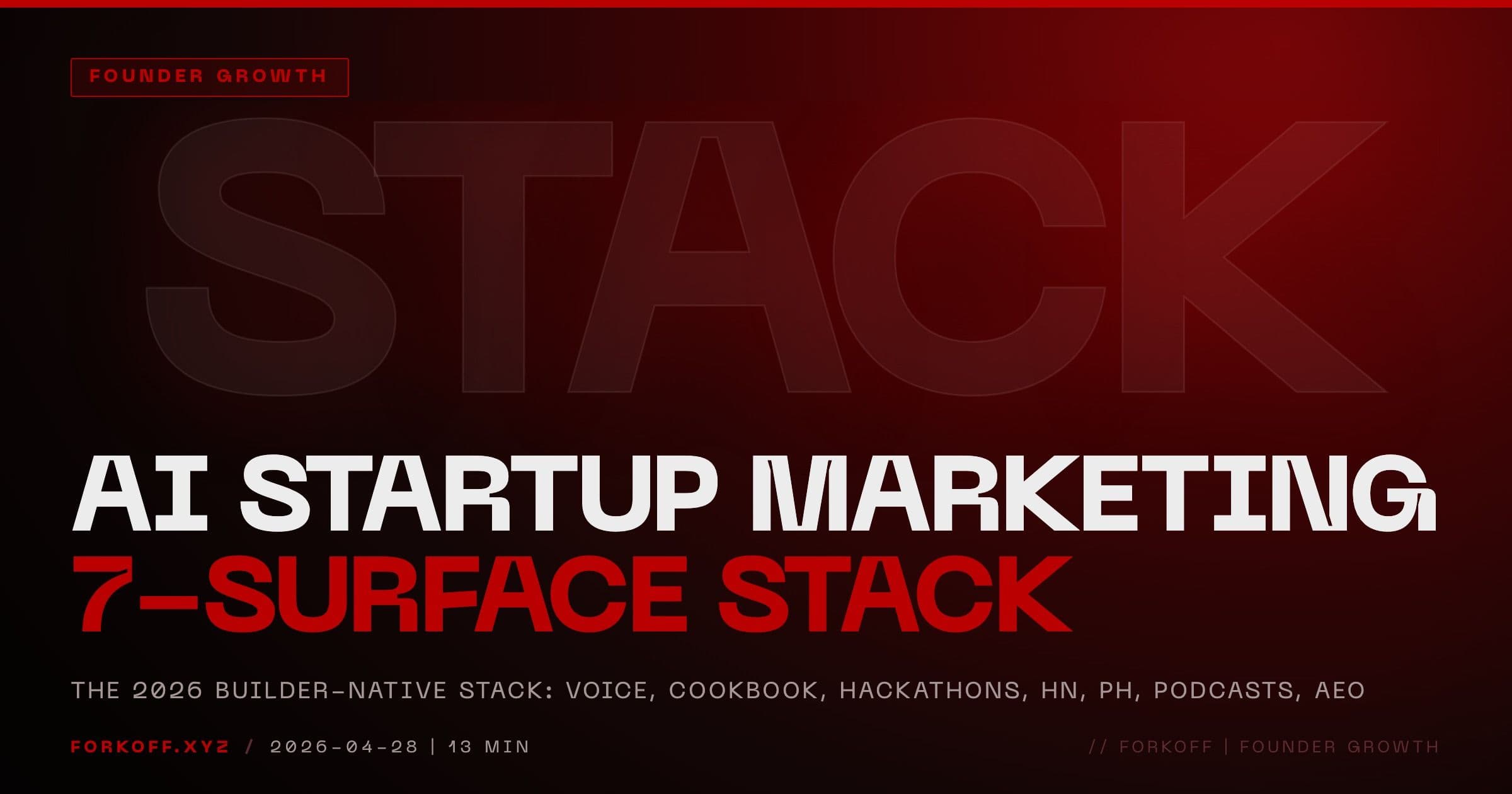 Marketing Strategies for AI Startups in 2026: The 7-Surface Stack cover