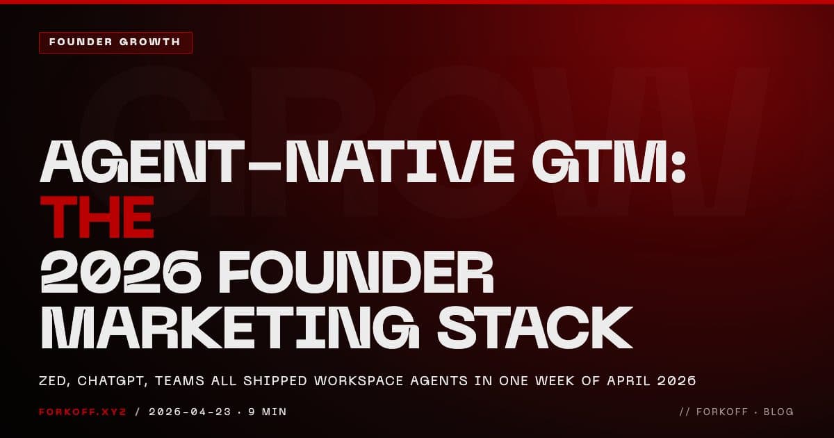 Agent-Native GTM: The 2026 Founder Marketing Stack cover