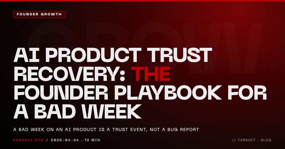 AI Product Trust Recovery: The Founder Playbook for a Bad Week cover