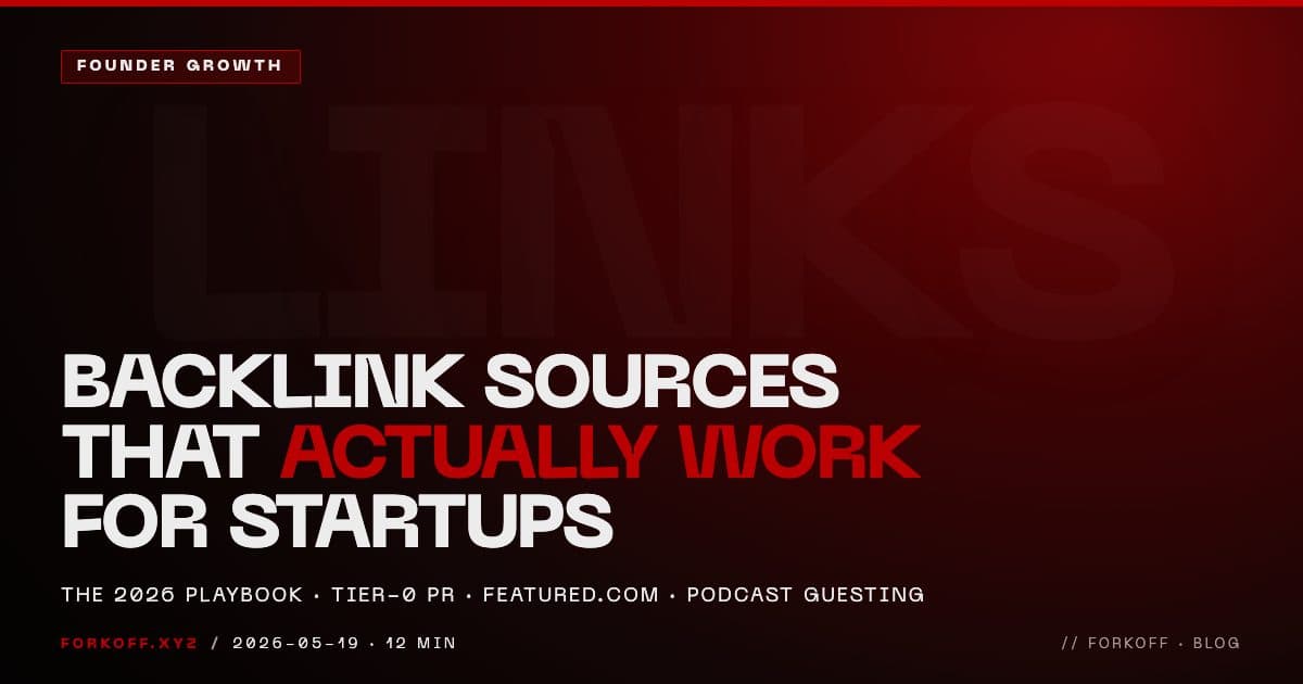 Backlink sources that actually work for startups, the 2026 playbook: Tier-0 PR, Featured.com, podcast guesting.