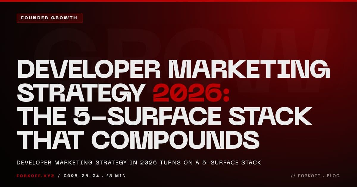 Developer marketing strategy 2026 cover