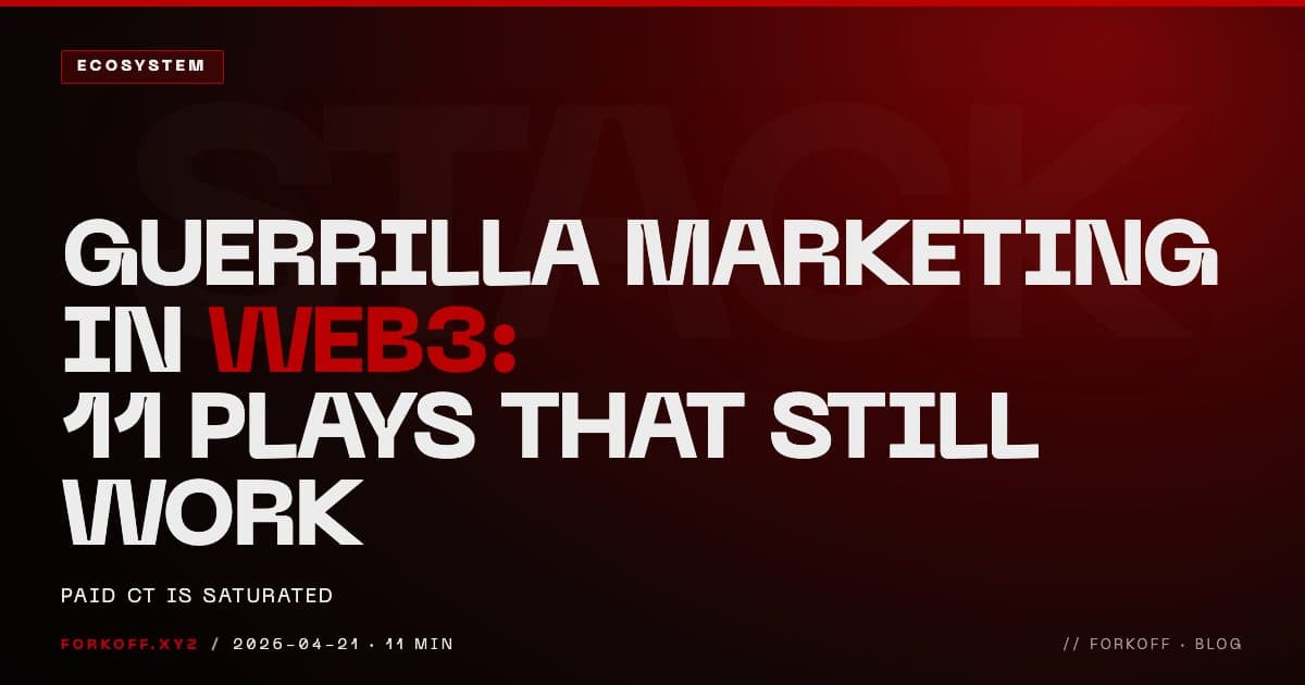 Guerrilla Marketing in Web3: 11 Plays That Still Work cover