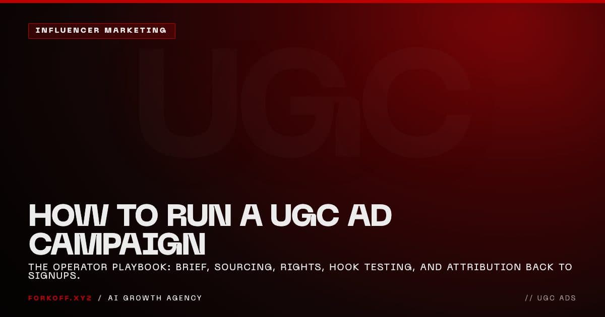 How to run a UGC ad campaign in 2026: the operator playbook from brief to attribution