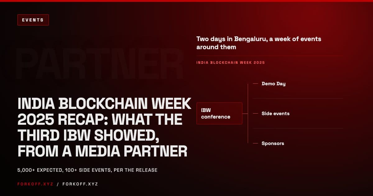 Cover for a media partner recap of India Blockchain Week 2025, the third IBW conference, held on 2 and 3 December 2025 at the Sheraton Grand Whitefield in Bengaluru