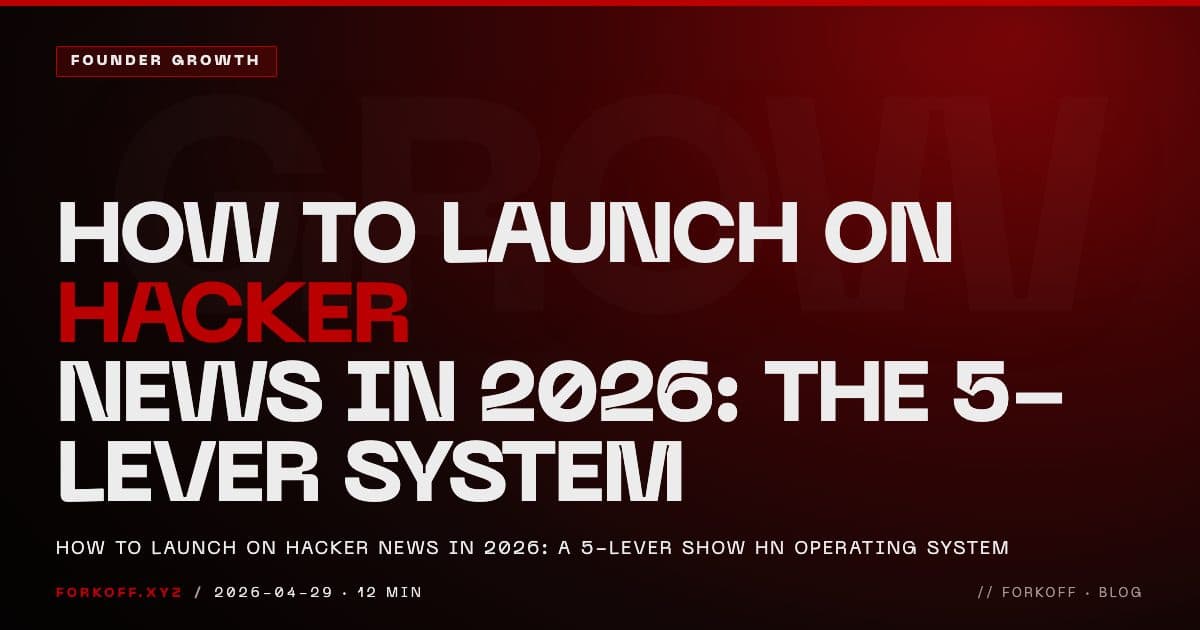How To Launch on Hacker News in 2026: The 5-Lever System cover