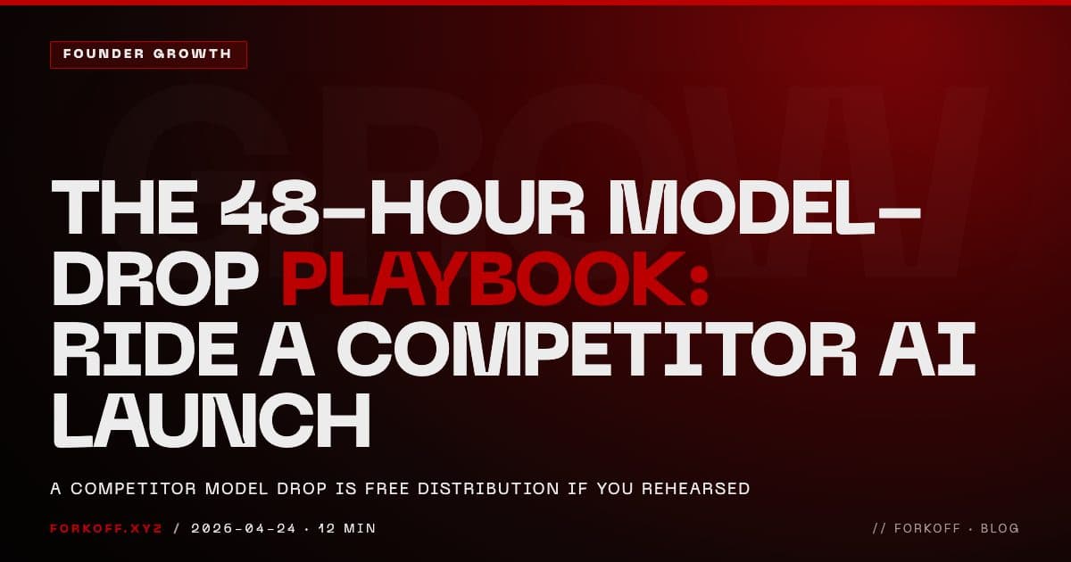The 48-Hour Model-Drop Playbook: Ride a Competitor AI Launch cover