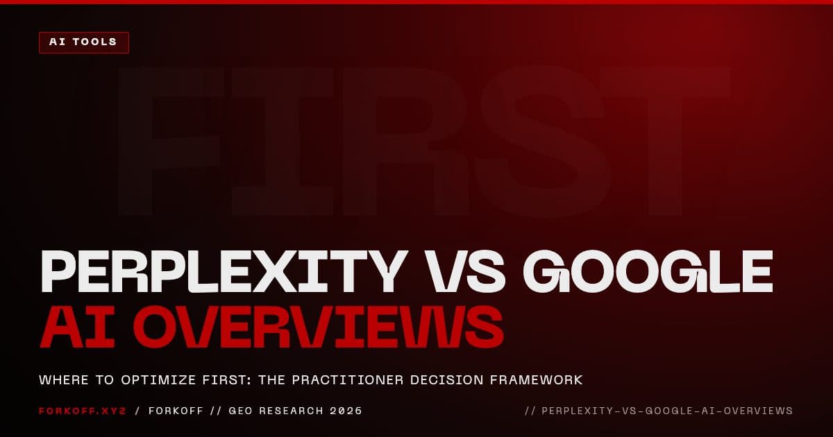 Perplexity vs Google AI Overviews optimization decision framework for B2B marketers in 2026