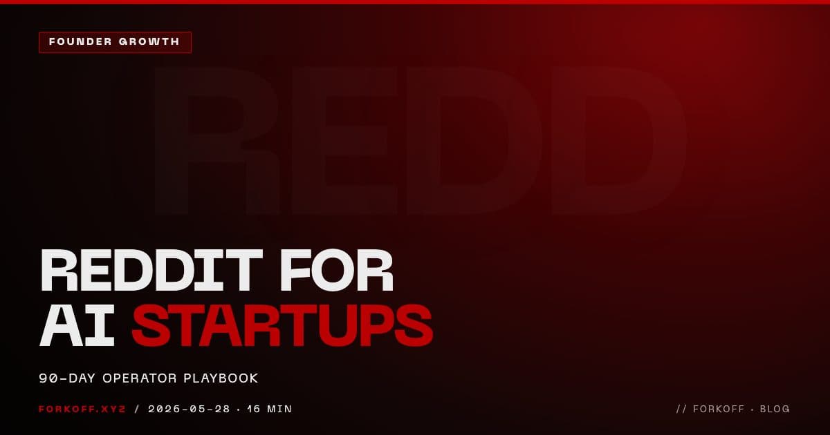 Reddit Marketing for AI Startups 2026 90-day playbook cover