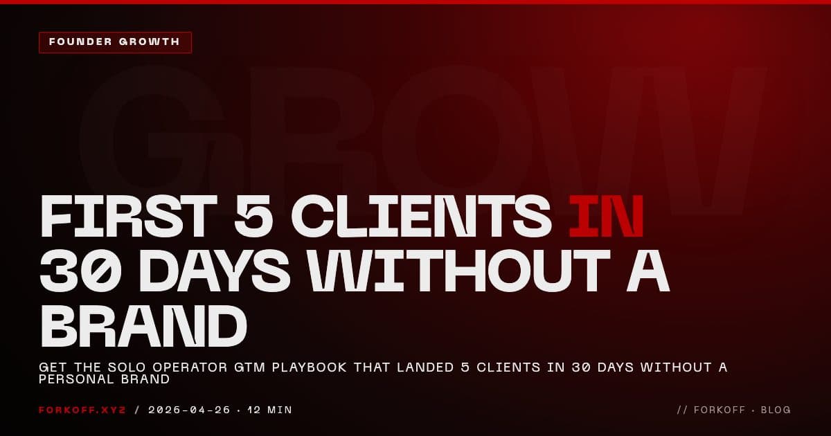 Solo Operator GTM: First Five Clients Without a Personal Brand cover