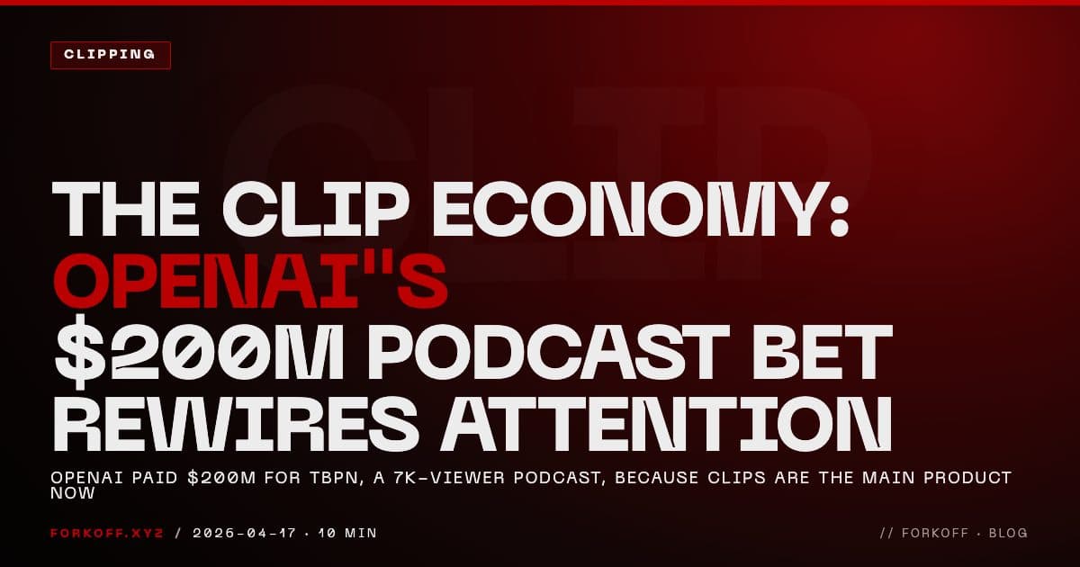 The Clip Economy: OpenAI's $200M Podcast Bet Rewires Attention cover