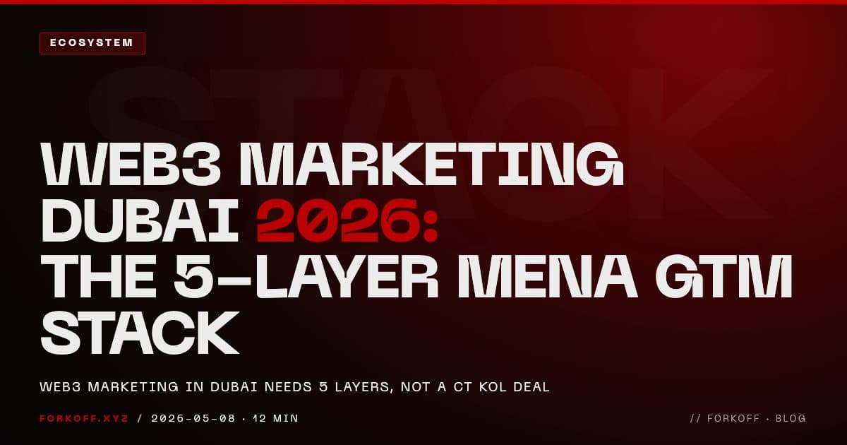Web3 marketing Dubai 2026 cover: 5-layer MENA GTM stack