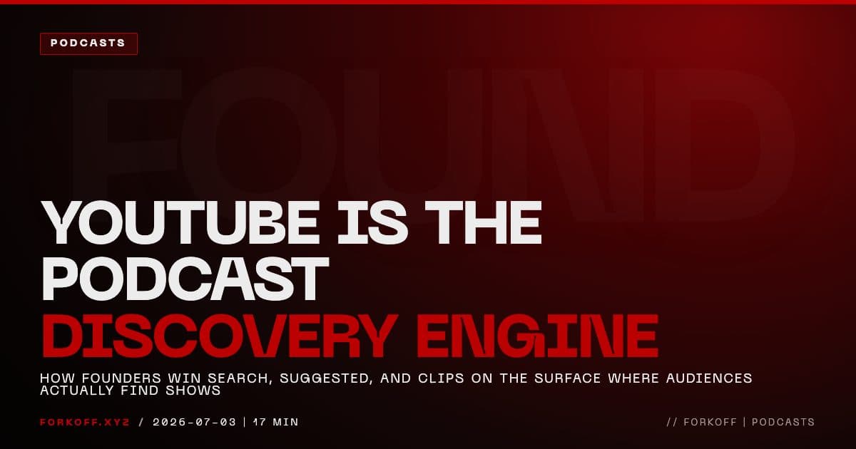 YouTube is the podcast discovery engine: the 2026 playbook for winning search, suggested, and clips as the surface where audiences find shows.