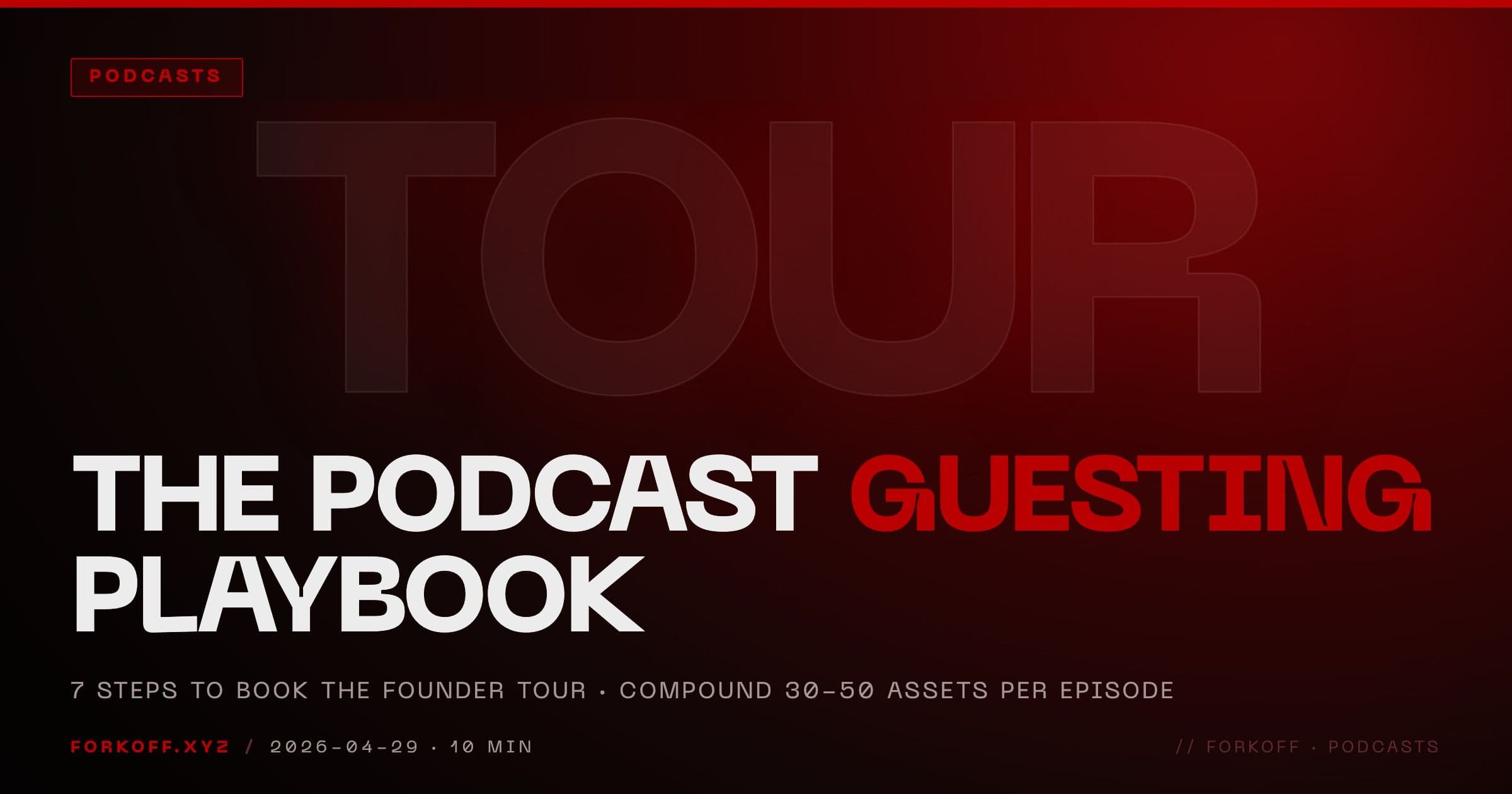Podcast Guesting Playbook For AI Startup Founders 2026 cover