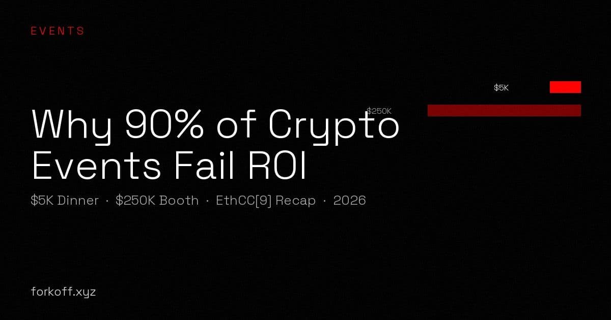 Crypto Event ROI: Why $5K Dinners Beat $25K Booths cover