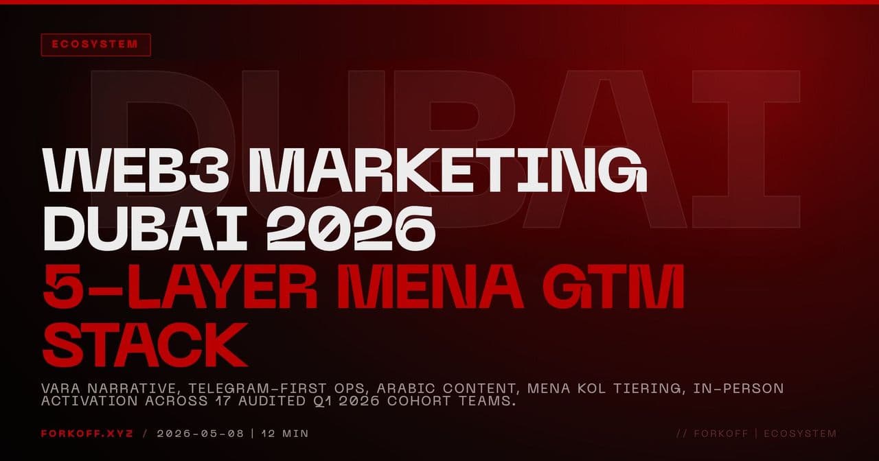Web3 marketing Dubai 2026 cover: 5-layer MENA GTM stack
