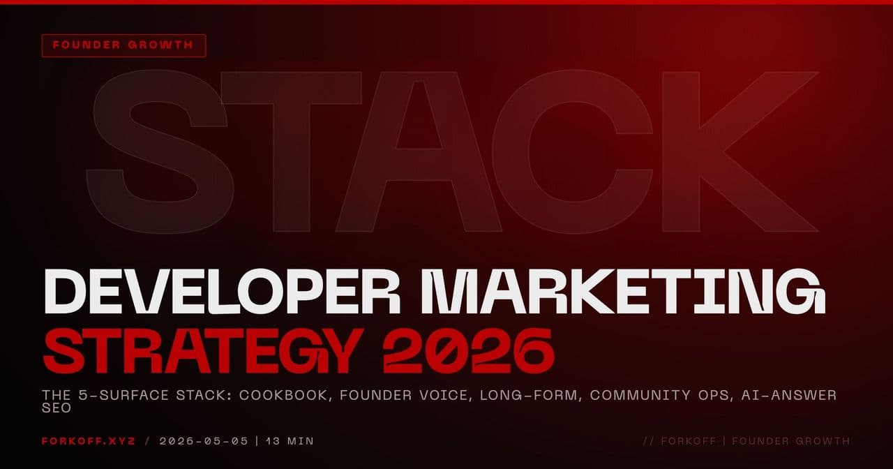 Developer marketing strategy 2026 cover