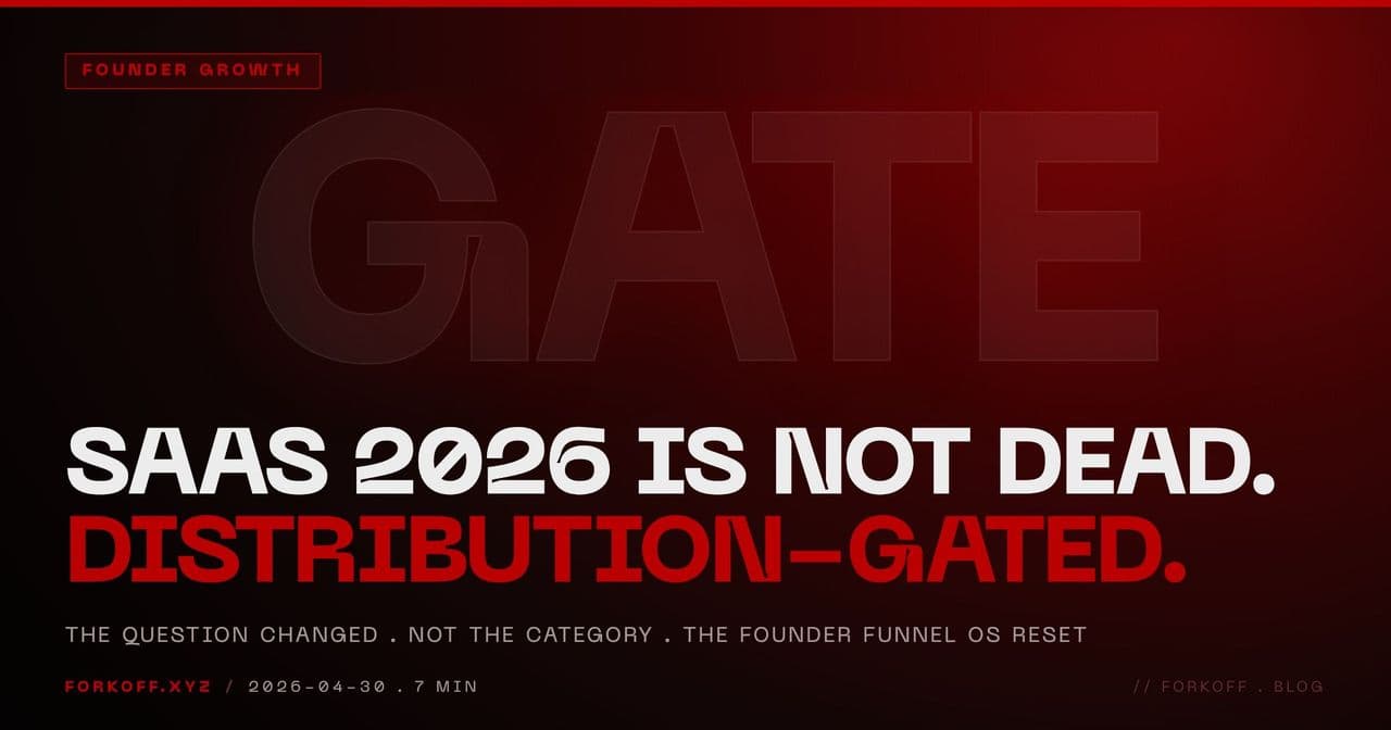 Is SaaS Dead in 2026? No. It's Distribution-Gated. cover