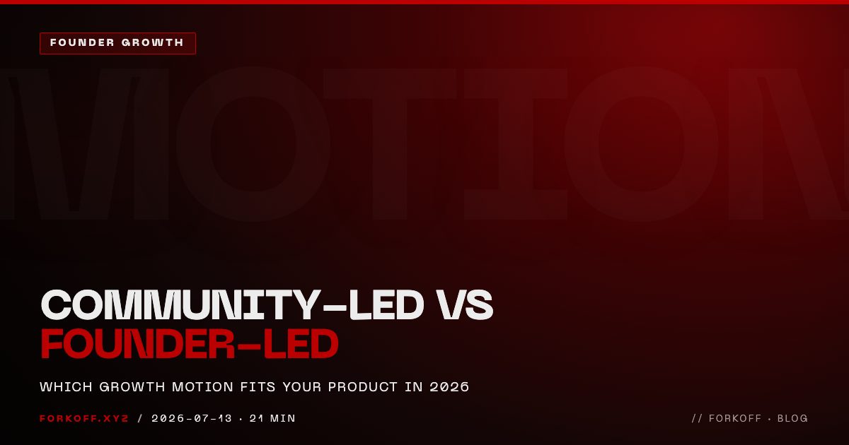 Community-Led vs Founder-Led Growth: Which Motion Fits Your Product