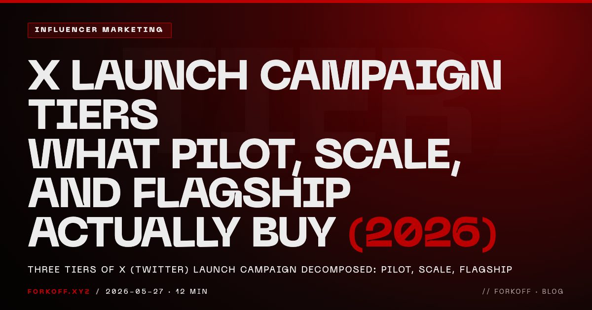Influencer Marketing Pricing Tiers: Pilot, Scale, Flagship (2026)