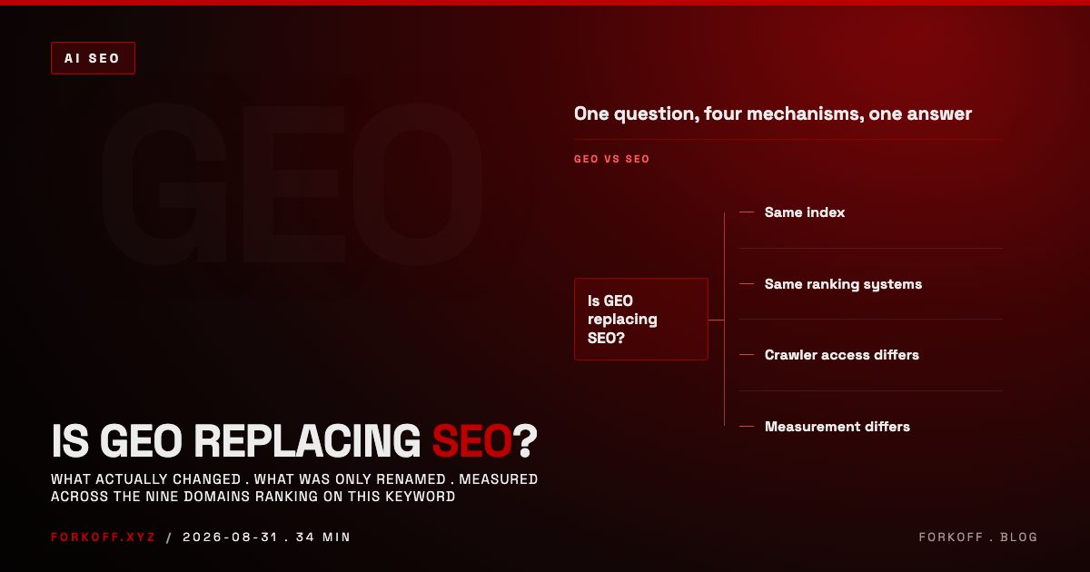 Is GEO Replacing SEO? What Actually Changed, and What Did Not