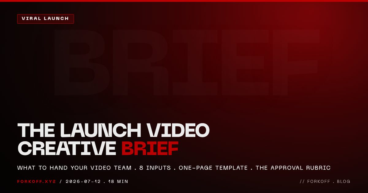 The Launch Video Creative Brief: What to Hand Your Video Team