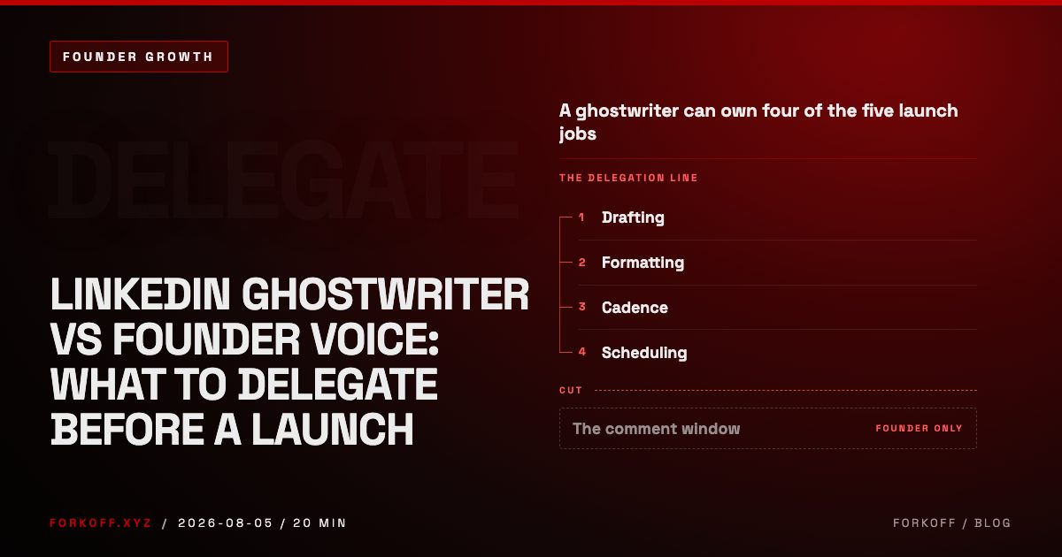 LinkedIn Ghostwriter vs Founder Voice: What to Delegate Before a Launch