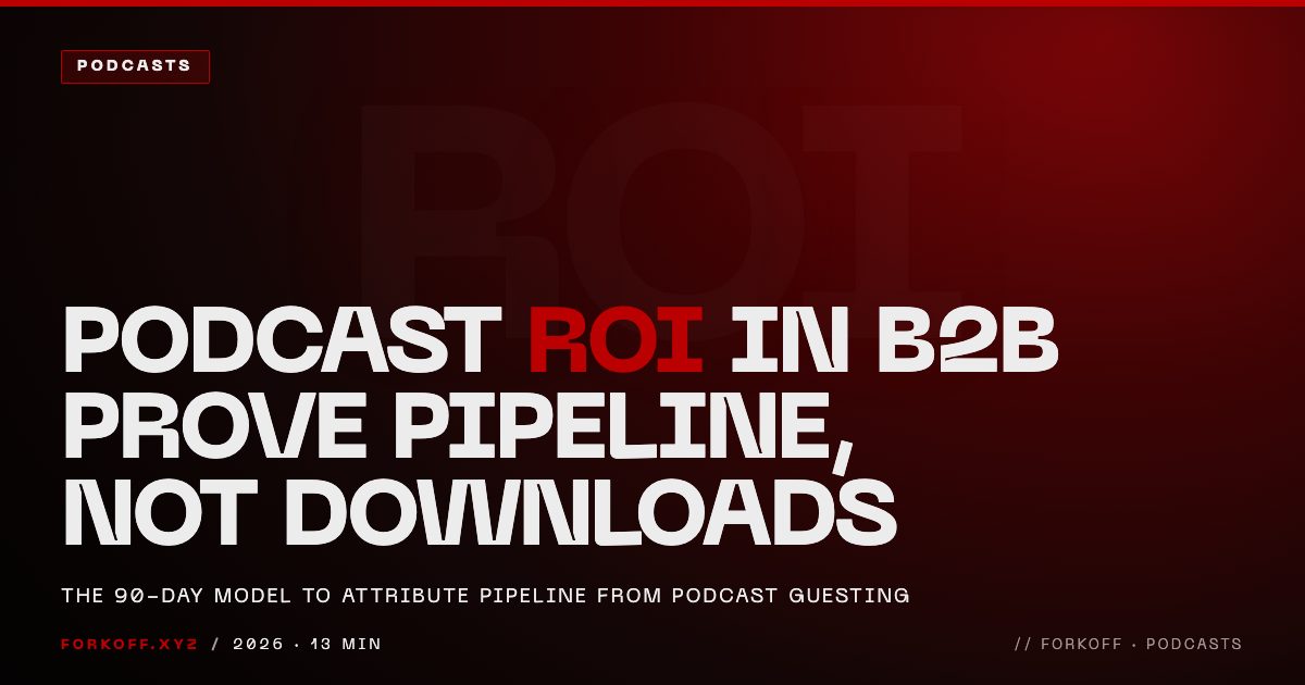 How to Measure Podcast ROI in B2B: Prove Pipeline, Not Downloads (2026)