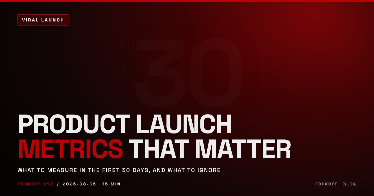 Product Launch Metrics: What to Measure in the First 30 Days (and What to Ignore)