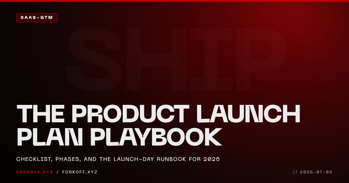 The Product Launch Plan Playbook (2026): Checklist, Phases, and Launch-Day Runbook