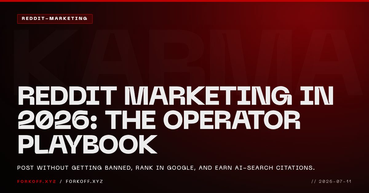 Reddit Marketing in 2026: The Operator Playbook