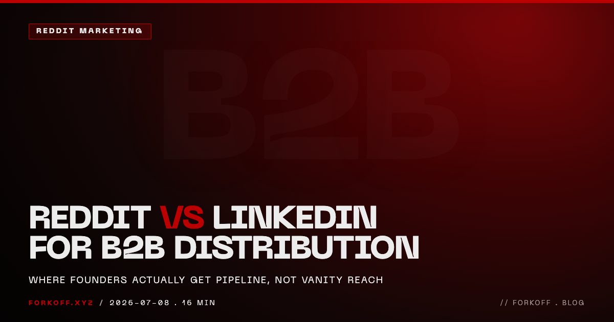 Reddit vs LinkedIn for B2B Distribution: Where Founders Actually Get Pipeline (2026)