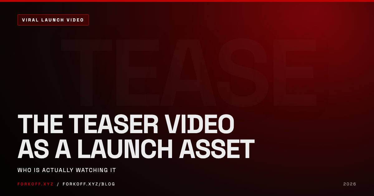 The Teaser Video as a Launch Asset: Who Is Actually Watching It